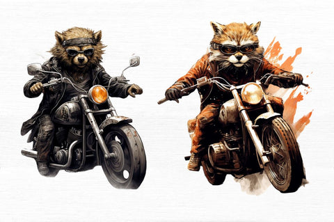 Animal Biker Clipart Sublimation Regulrcrative 