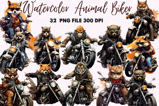 Animal Biker Clipart Sublimation Regulrcrative 