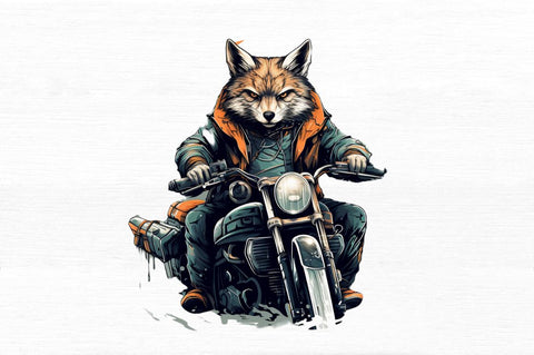 Animal Biker Clipart Sublimation Regulrcrative 