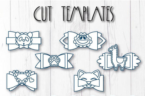 Animal bows bundle 2 SVG ArtiCuties 