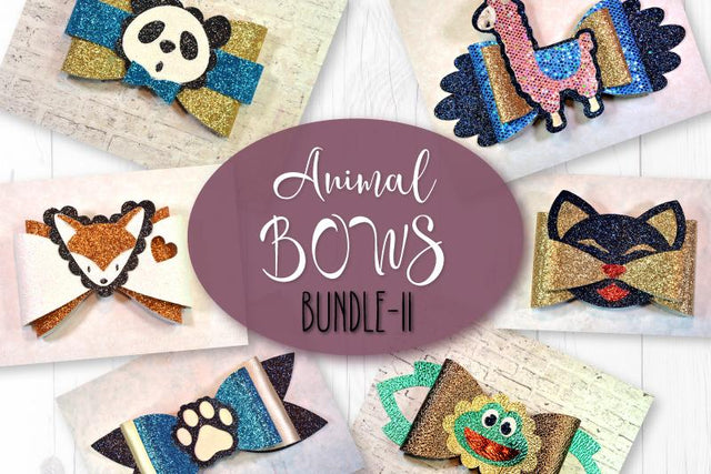 Animal bows bundle 2 SVG ArtiCuties 