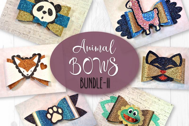 Animal bows bundle 2 SVG ArtiCuties 