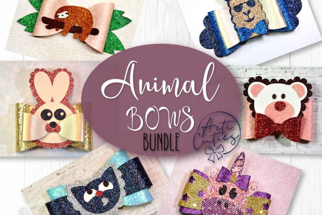 Animal bows bundle SVG ArtiCuties 