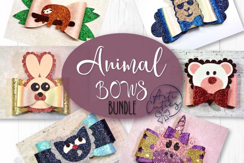 Animal bows bundle SVG ArtiCuties 