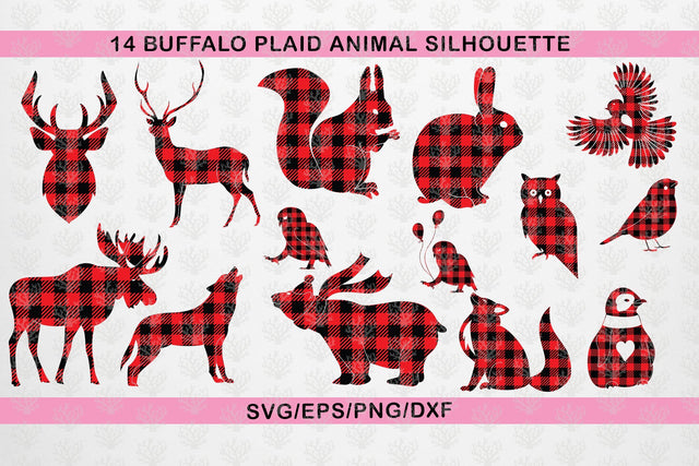 Animal Buffalo plaid – Christmas SVG EPS DXF PNG Cutting Files SVG CoralCutsSVG