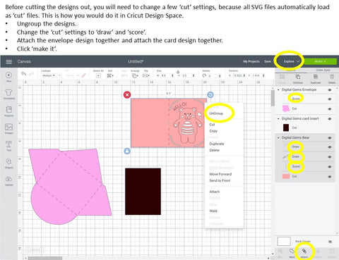 Animal card designs. SVG Digital Gems 