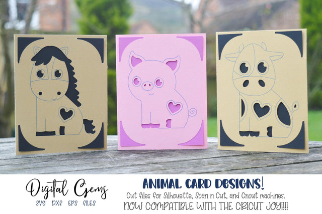 Animal card designs SVG Digital Gems 