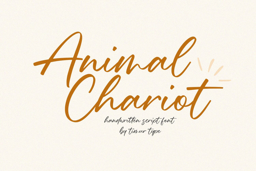 Animal Chariot - Moderen Script - So Fontsy