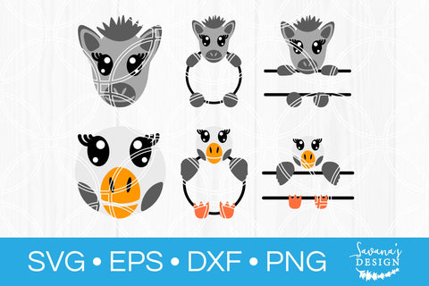 Animal Face Cut File Bundle SVG SavanasDesign 