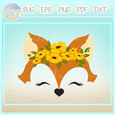 Animal Faces with Flowers SVG Bundle SVG SVGcraze 