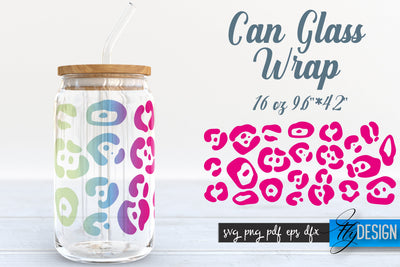 Animal Glass Can Wrap SVG | Jaguar Can SVG Fly Design 