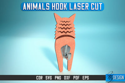 Animal Hook Laser Cut SVG | Animal Hook SVG Design | CNC Files SVG Fly Design 