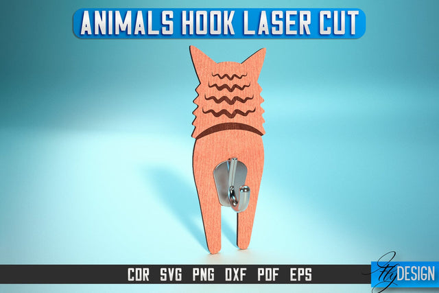 Animal Hook Laser Cut SVG | Animal Hook SVG Design | CNC Files SVG Fly Design 