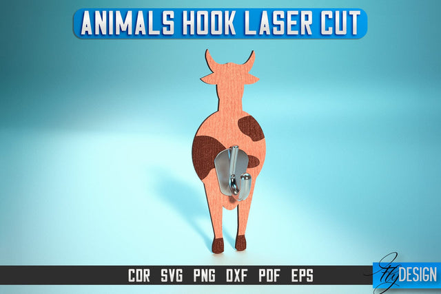 Animal Hook Laser Cut SVG | Animal Hook SVG Design | CNC Files SVG Fly Design 