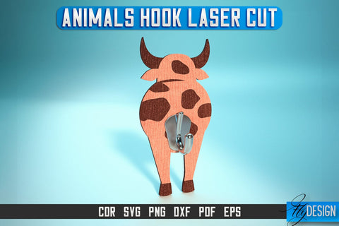 Animal Hook Laser Cut SVG | Animal Hook SVG Design | CNC Files SVG Fly Design 