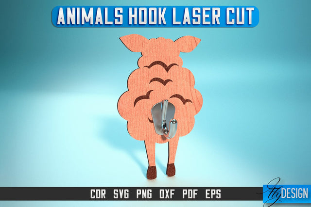 Animal Hook Laser Cut SVG | Animal Hook SVG Design | CNC Files SVG Fly Design 