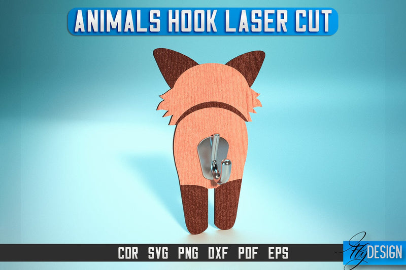 Animal Hook Laser Cut SVG | Animal Hook SVG Design | CNC Files SVG Fly Design 
