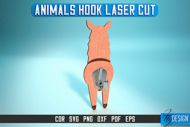 Animal Hook Laser Cut SVG | Animal Hook SVG Fly Design 