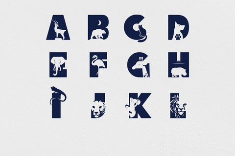 Animal Kingdom SVG Alphabet + Craft Font SVG Feya's Fonts and Crafts 