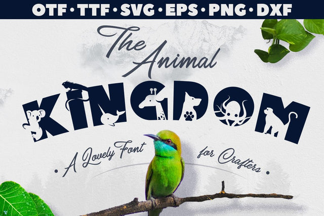 Animal Kingdom SVG Alphabet + Craft Font SVG Feya's Fonts and Crafts
