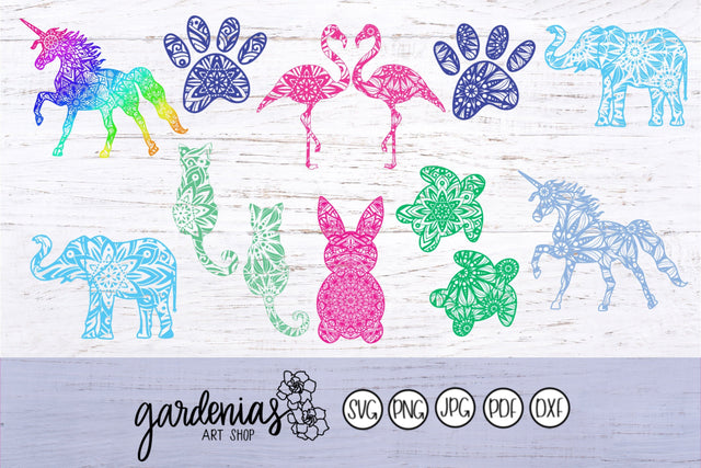 Animal Mandala Bundle SVG Gardenias Art Shop