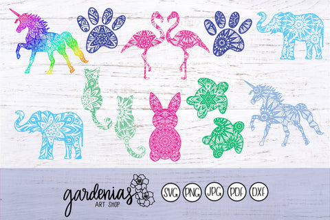 Animal Mandala Bundle SVG Gardenias Art Shop 
