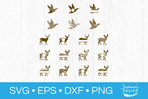 Animal Monogram Cut File Bundle SVG SavanasDesign 
