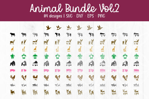 Animal Monogram Cut File Bundle SVG SavanasDesign 