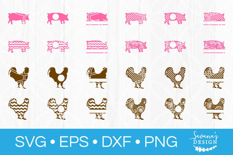 Animal Monogram Cut File Bundle SVG SavanasDesign 