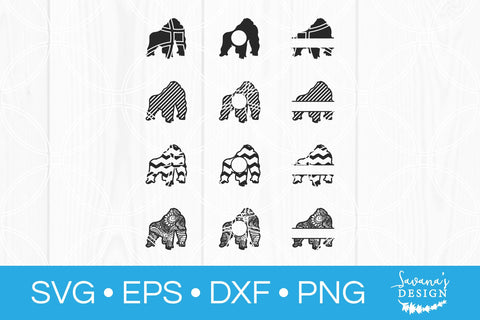 Animal Monogram Cut File Bundle SVG SavanasDesign 