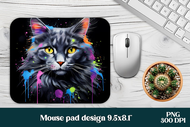 Animal mouse pad | Cat mousepad Sublimation Svetana Studio 