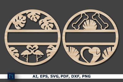 Animal Name Sign Laser cut Bundle SVG SVG MD JOYNAL ABDIN 
