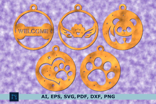 Animal Ornament Bauble Laser cut Bundle SVG MD JOYNAL ABDIN 