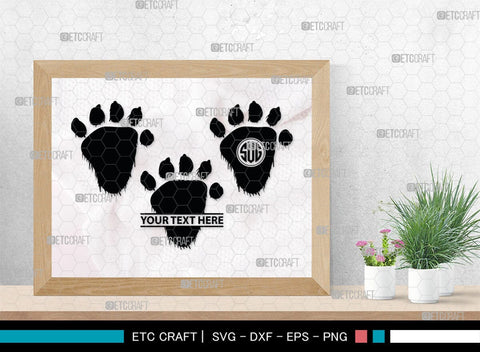 Animal Paw Monogram, Animal Paw Silhouette, Animal Paw SVG, Paw Print Svg, Dog Paw Svg, Cat Paw Svg, SB00223 SVG ETC Craft 