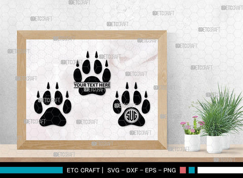 Animal Paw Monogram, Animal Paw Silhouette, Animal Paw SVG, Paw Print Svg, Dog Paw Svg, Cat Paw Svg, SB00223 SVG ETC Craft 