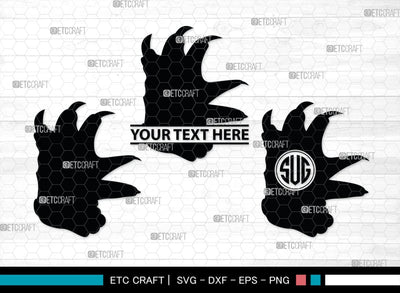 Animal Paw Monogram, Animal Paw Silhouette, Animal Paw SVG, Paw Print Svg, Dog Paw Svg, Cat Paw Svg, SB00223 SVG ETC Craft 