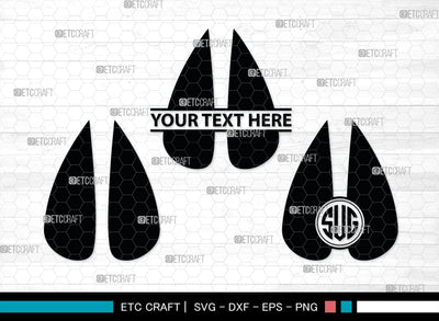 Animal Paw Monogram, Animal Paw Silhouette, Animal Paw SVG, Paw Print Svg, Dog Paw Svg, Cat Paw Svg, SB00223 SVG ETC Craft 