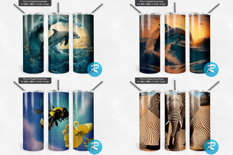 Animal Photography Tumbler Bundle Sublimation Regulrcrative 