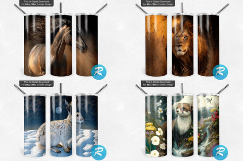 Animal Photography Tumbler Bundle Sublimation Regulrcrative 