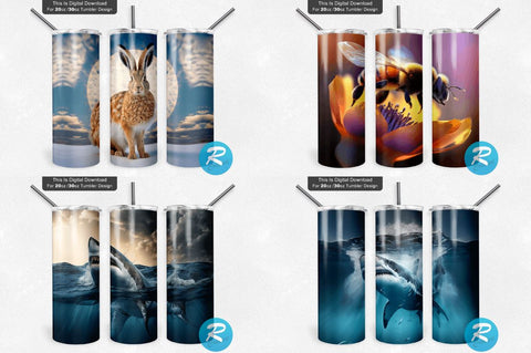 Animal Photography Tumbler Bundle Sublimation Regulrcrative 