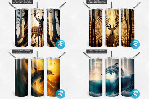 Animal Photography Tumbler Bundle Sublimation Regulrcrative 