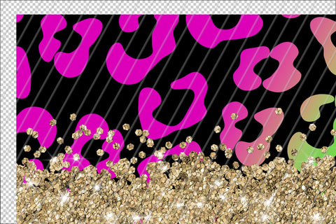 Animal Print 20oz Skinny Tumbler Sublimation Pattern Pink and Green SVG Marlene Campos 