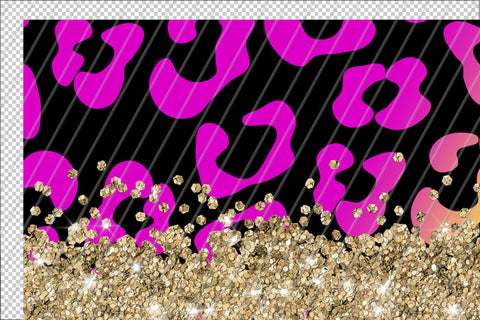 Animal Print 20oz Skinny Tumbler Sublimation Pattern Pink and Yellow SVG Marlene Campos 