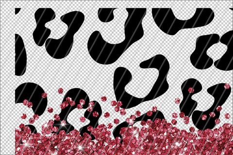 Animal Print 20oz Skinny Tumbler Sublimation Pattern Red Glitter Sublimation Marlene Campos 