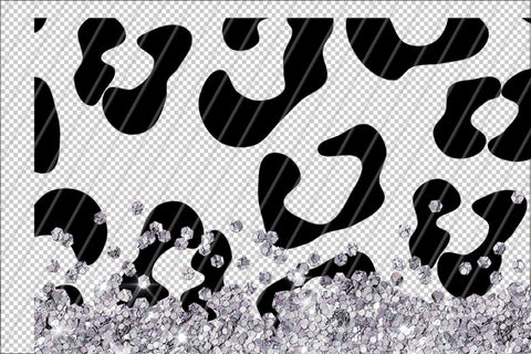 Animal Print 20oz Skinny Tumbler Sublimation Pattern Silver Glitter Sublimation Marlene Campos 