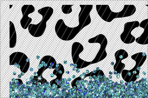 Animal Print 20oz Skinny Tumbler Sublimation Pattern Turquoise Glitter Sublimation Marlene Campos 