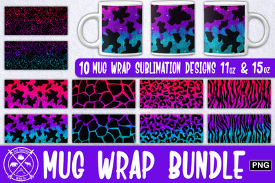Animal Print Bling Mug wrap sublimation Sublimation Last Frontier Design Co. 