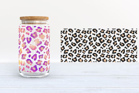 Animal Print Can Glass Wraps | 16oz and 20oz Libbey Glass SVG SVG B Renee Design 