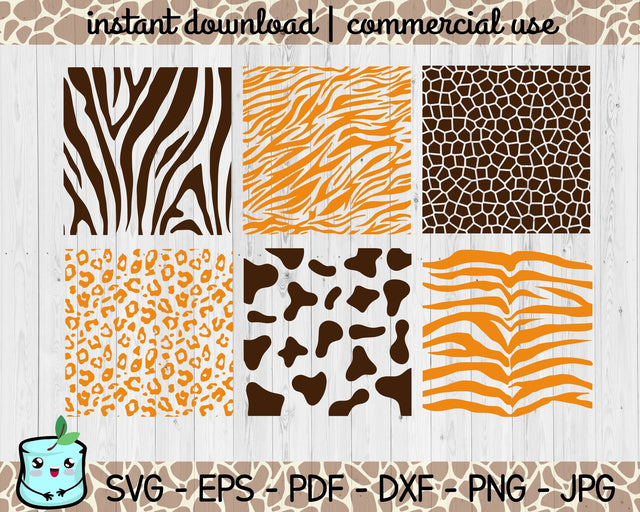 Animal Print Patterns Bundle SVG MintyMarshmallows 