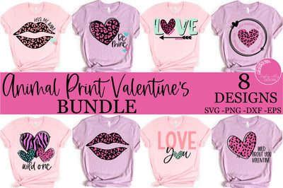 Animal Print Valentine SVG Bundle-Love SVG Bundle SVG Linden Valley Designs 